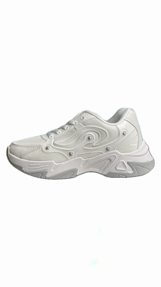 All White Chunky Sneaker